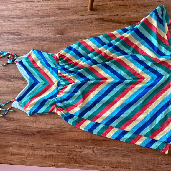 Modcloth My Sunday Zest A-Line Sundress Dress in muted Paradise M - Picture 5 of 6